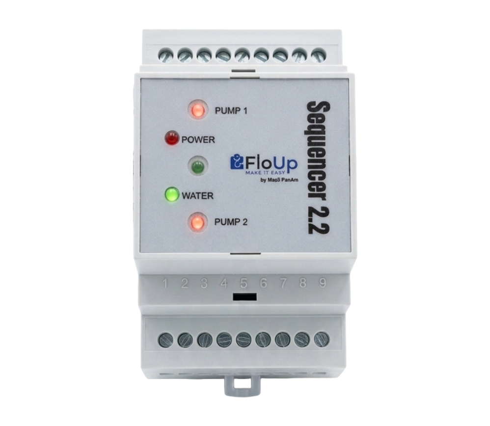Sequencer modulo inversione pompe vista frontale